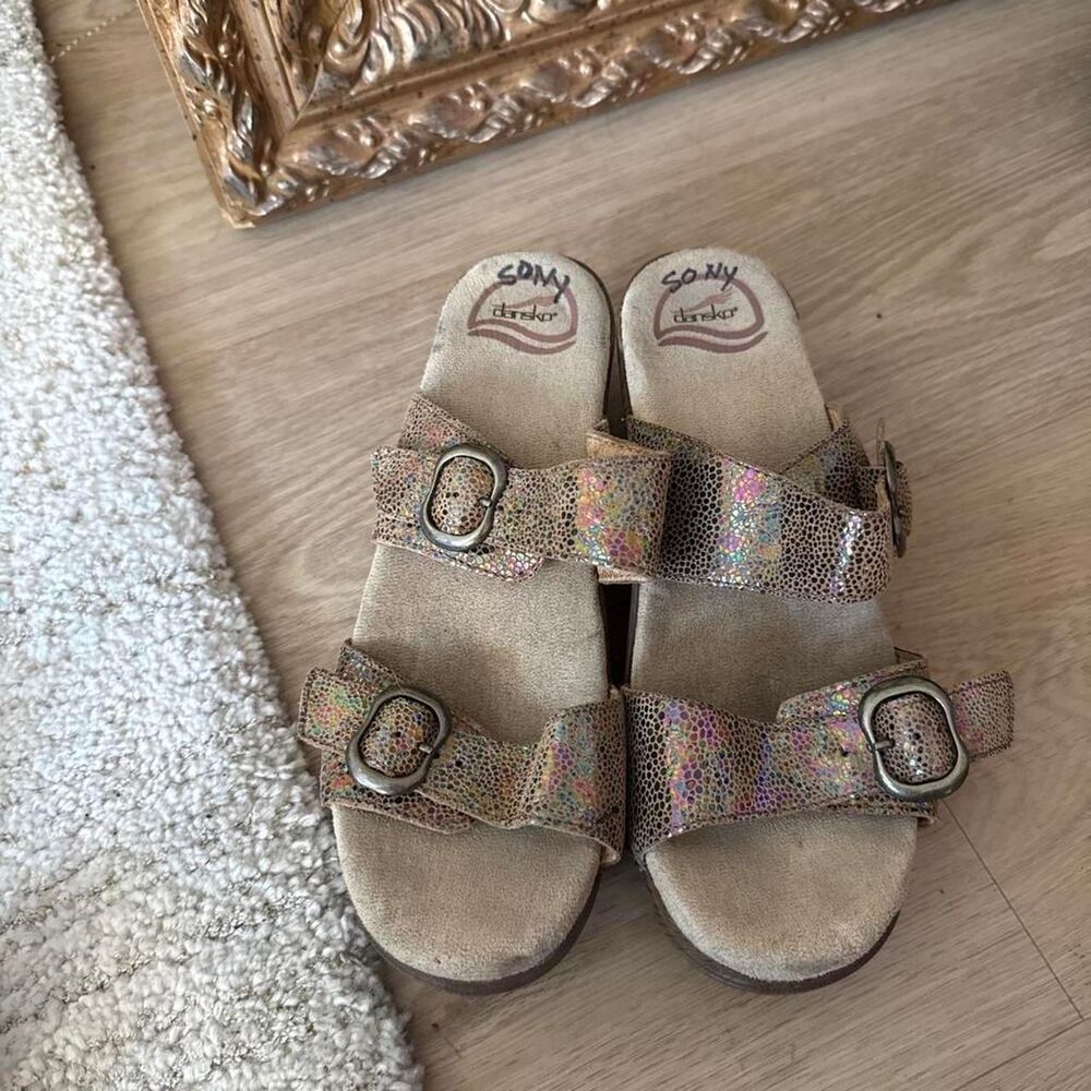 Dansko Women's Brown and Tan Sandals - Picture 2 of 4